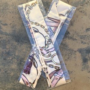 2pc Nude Tan Silk Scarf Wrap HandbagTwillys